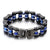 Bracelet Chaîne de Moto Bleu et Noir en Acier