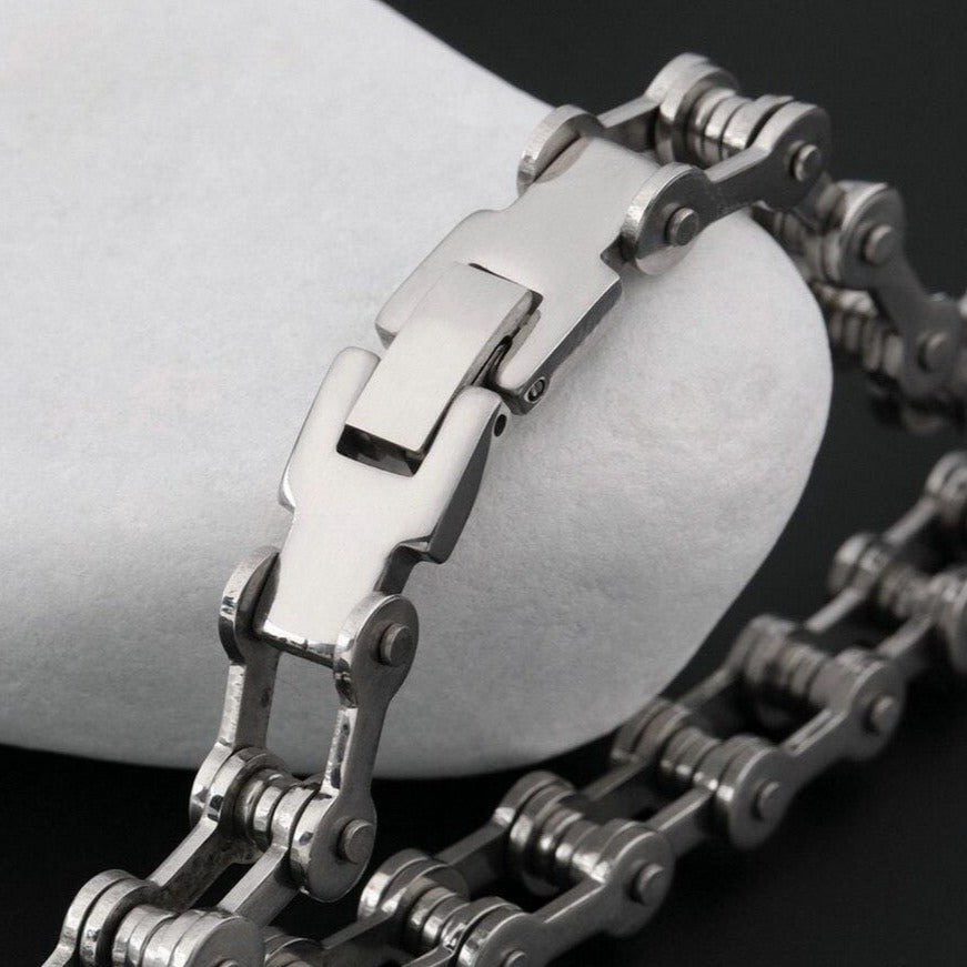 Bracelet Chaîne de Moto en Acier pour Homme