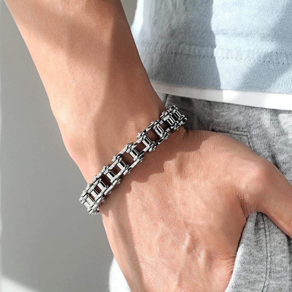 ▷ Bracelet chaîne de moto pour homme