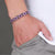 Bracelet chaine moto violet