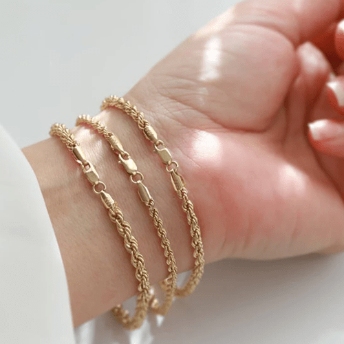 Bracelet chaine tressée