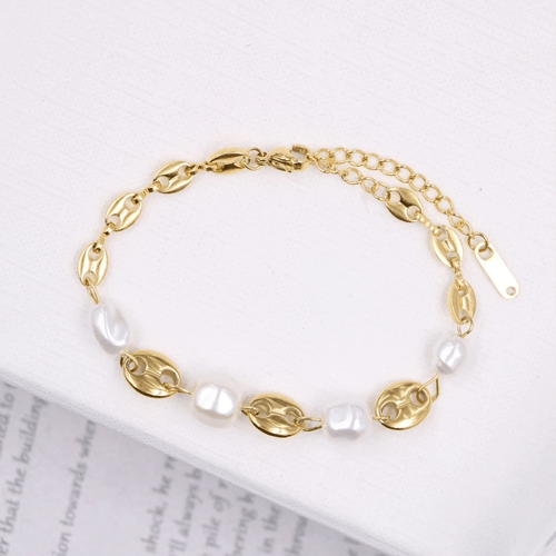 Bracelet grain de café coquillage