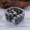 Men&#39;s Motorcycle Chain Skull Bracelet