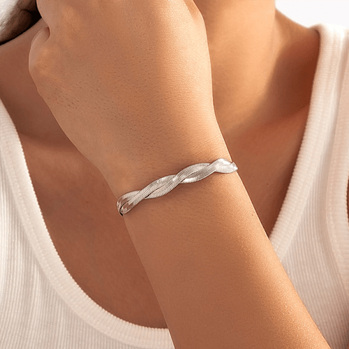 Bracelet maille serpent femme