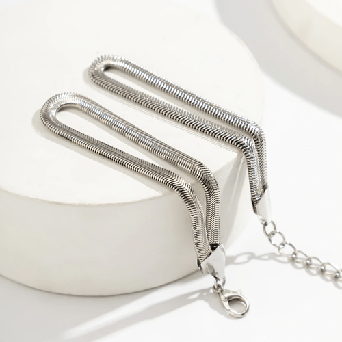 Bracelet maille serpent femme