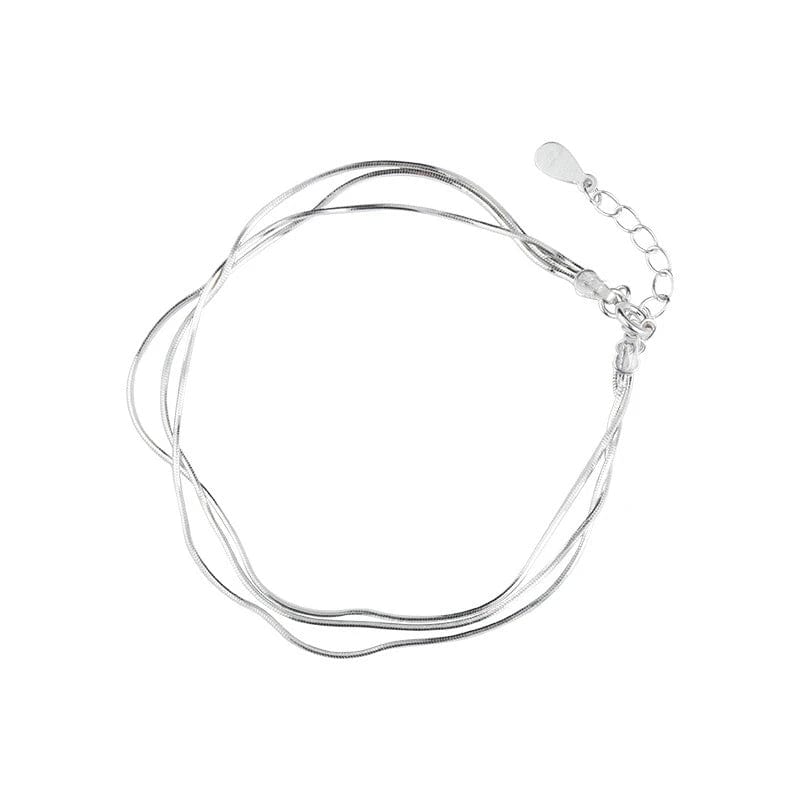 Bracelet multi chaines argent