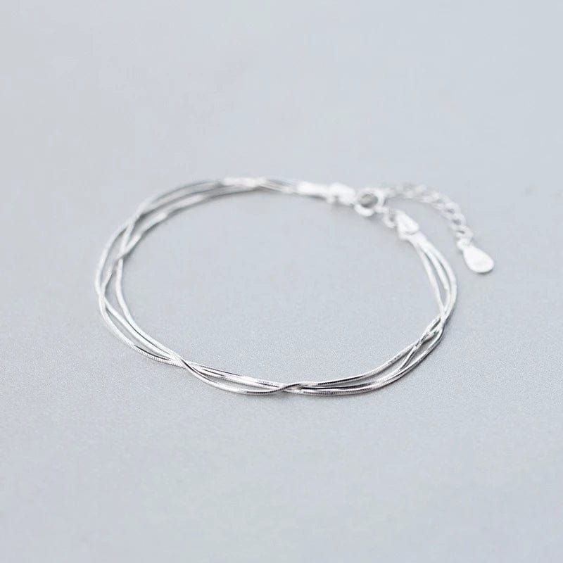 Bracelet multi chaines argent
