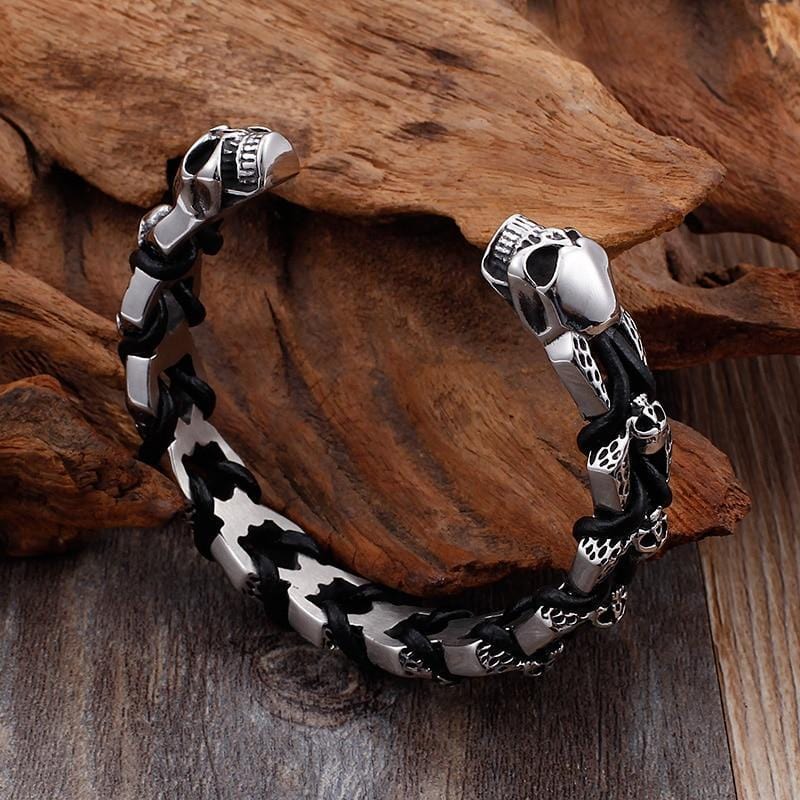 Bracelet Tête de Mort Skull en Acier Homme