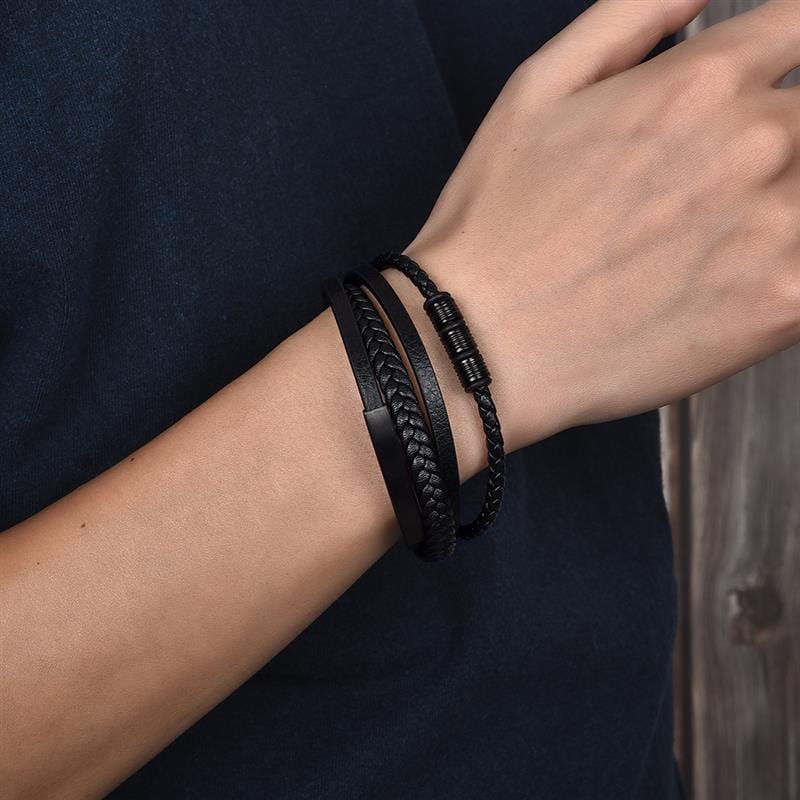 Bracelet triple gourmette homme