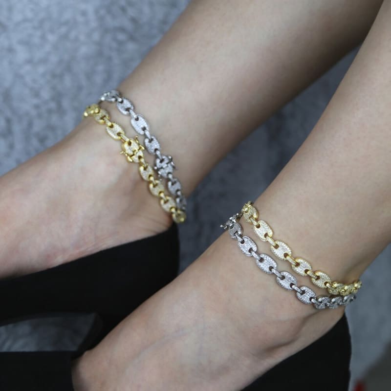 Chaine de cheville grain de café