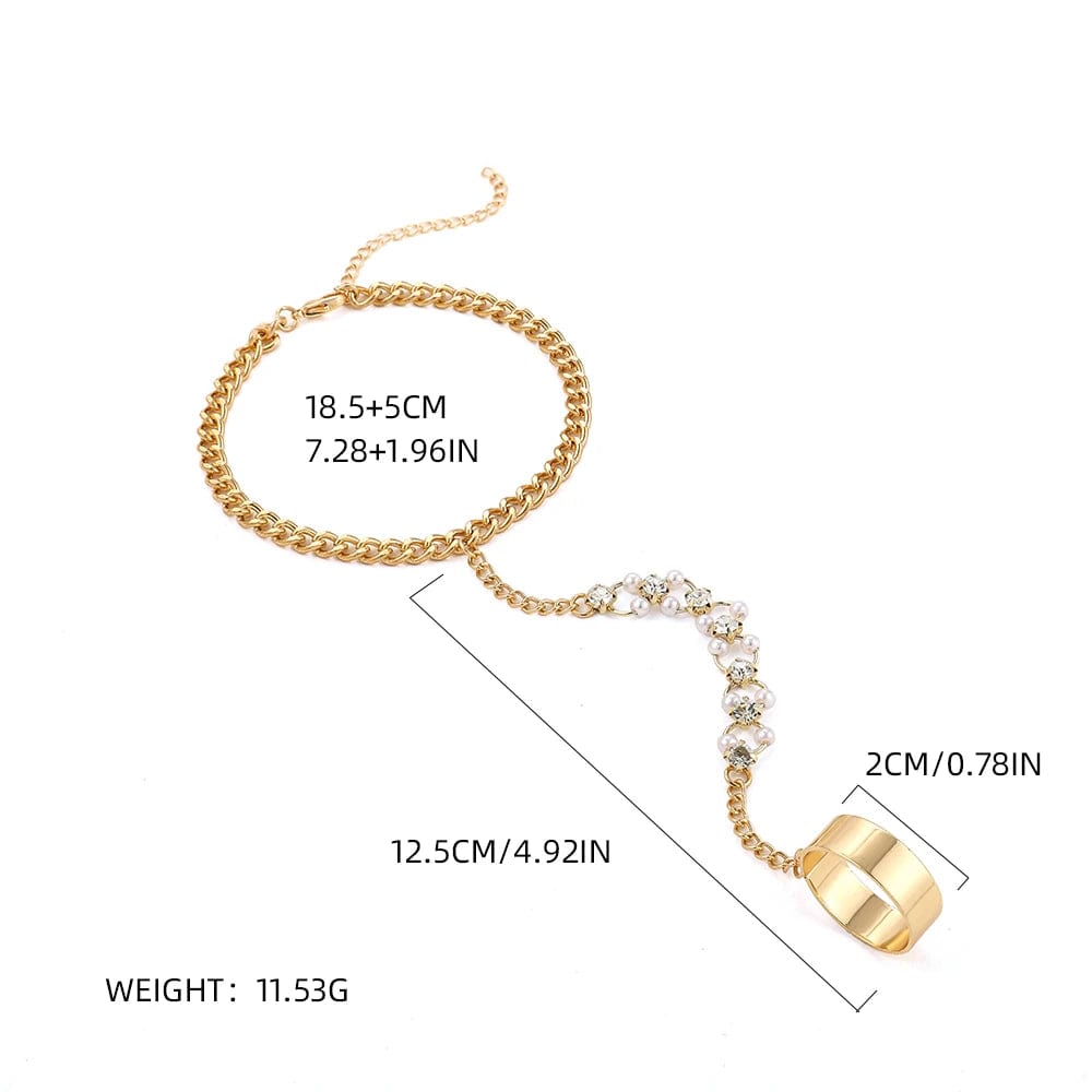 Chaine de Main Or Grain de Cafe