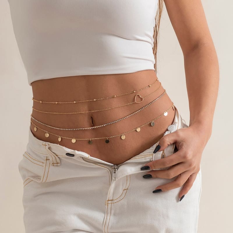 Chaine de taille multicouche dorée