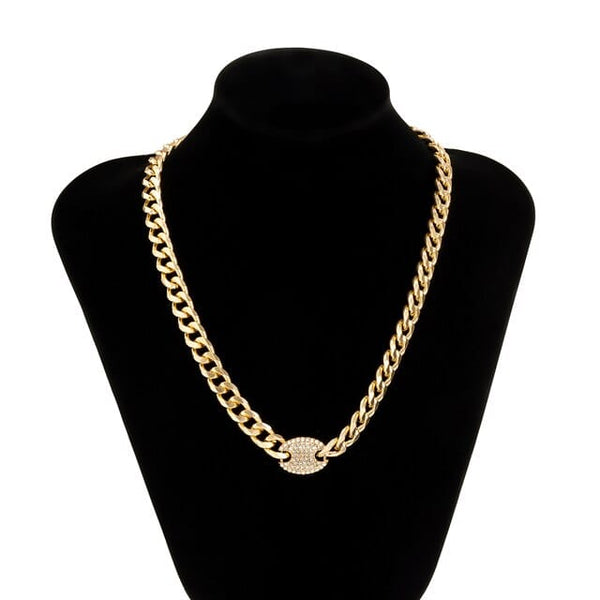 Coffee Bean Chain Link Necklace | Chain Jewelry - Chaîne Bijoux