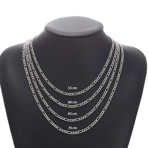 Collier chaine argent homme maille figaro