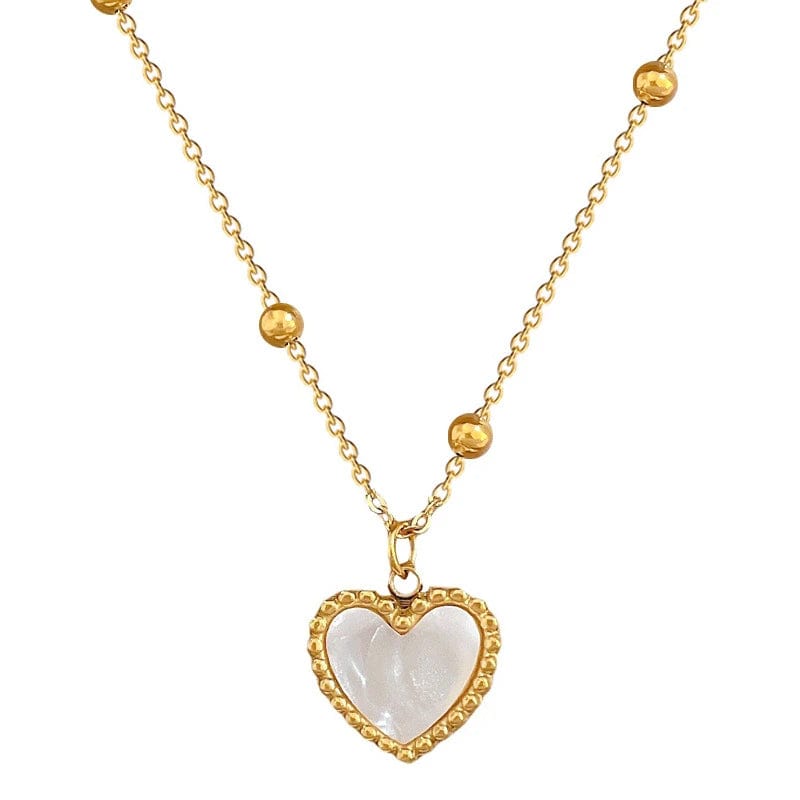 Collier coeur or