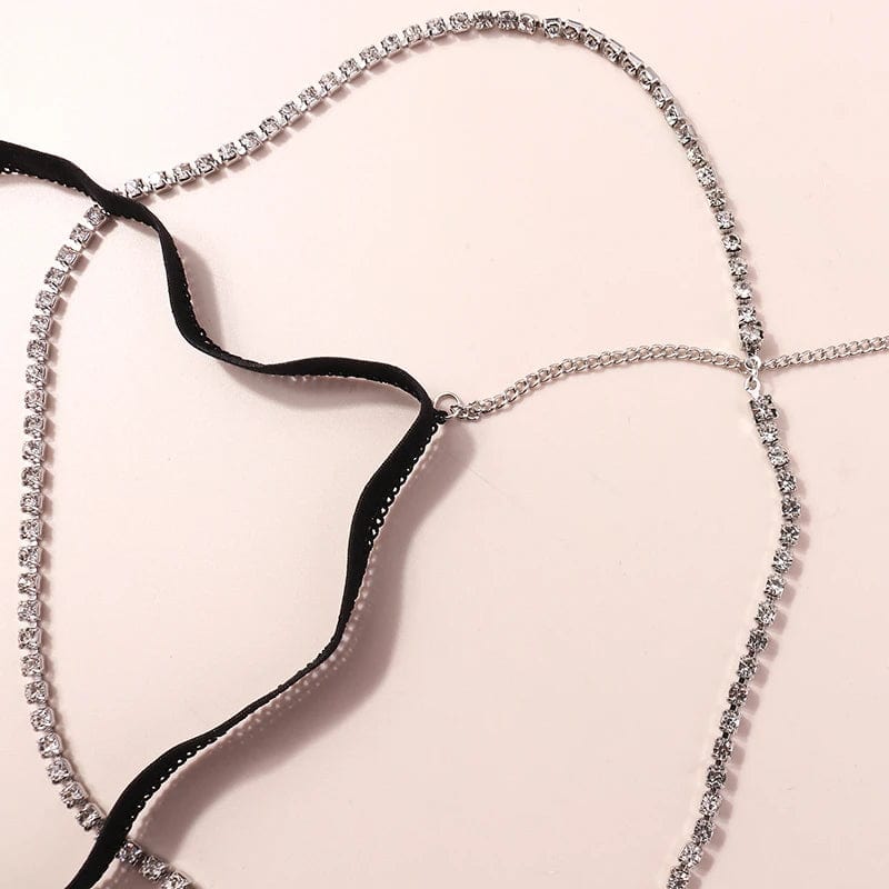 Collier de cuisse strass