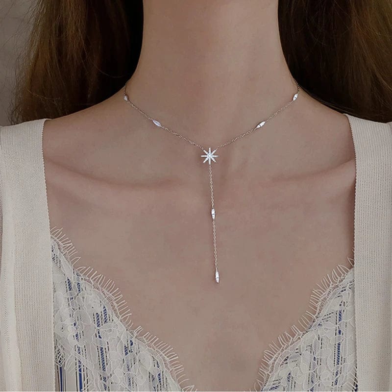Collier etoile polaire argent
