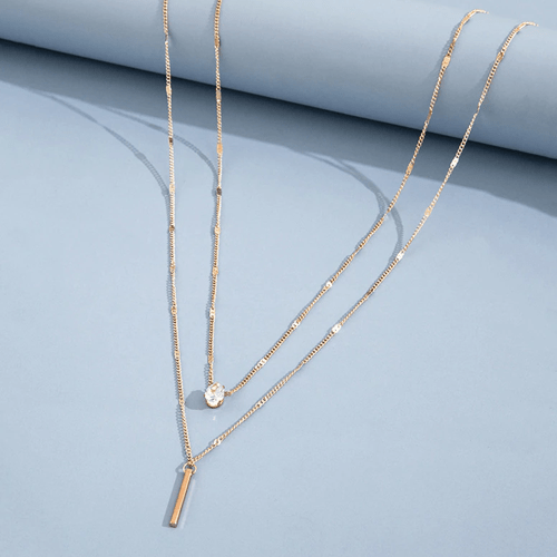 Collier femme double chaine