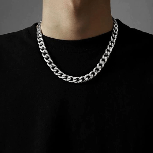 Collier grosse chaine argent