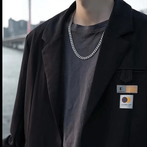 Collier grosse chaine argent