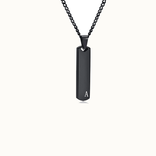 Collier homme chaine et barre rigide