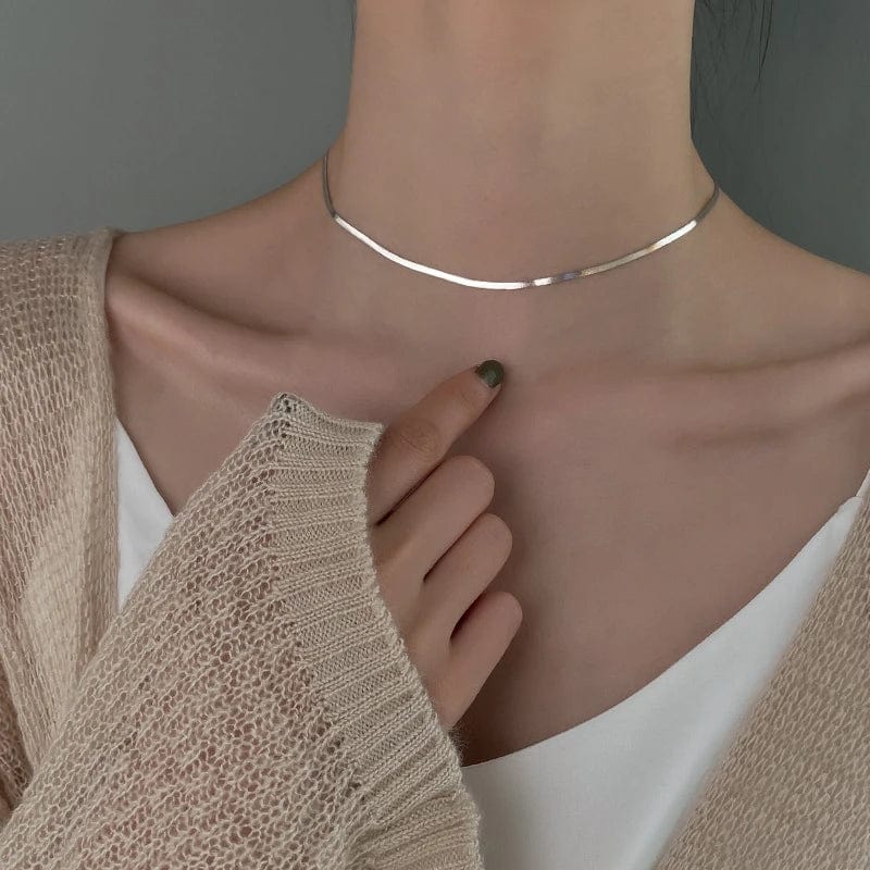 Collier ras de cou argent