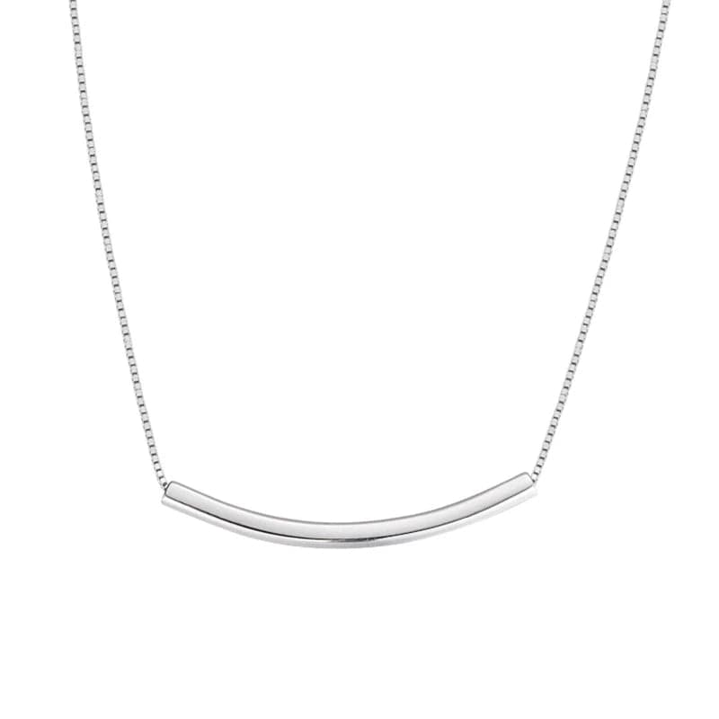 Collier tube argent