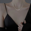 Collier tube argent
