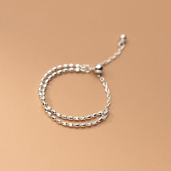 Chain Double Ring | Chain Jewelry - Chaîne Bijoux