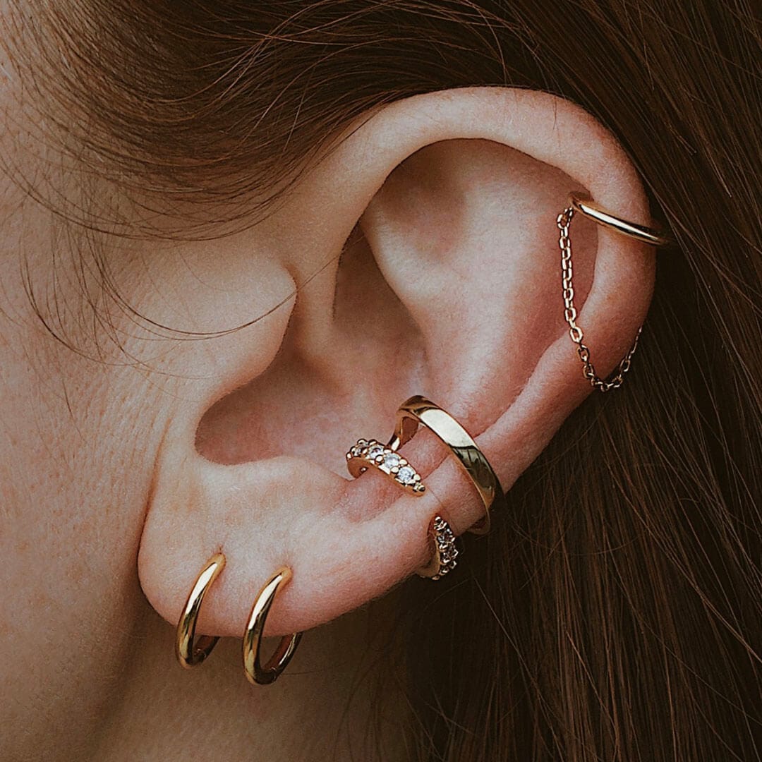 Silver Chain Ear Cuff